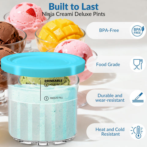 BPA-free, dishwasher-safe containers simplify cleanup after treats