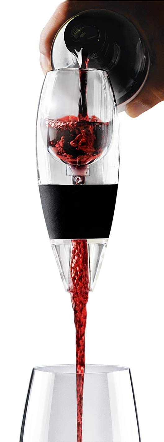 Vinturi Red Wine Aerator smoothing finish emphasizes a velvety aftertaste.