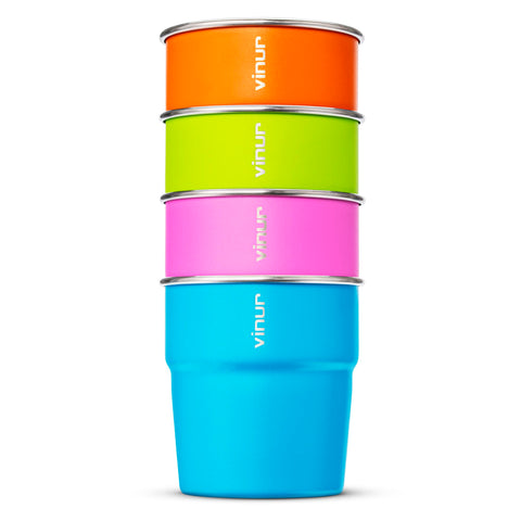 VINUR Kids Cups front view in sky blue; lightweight and durable for on-the-go hydration.