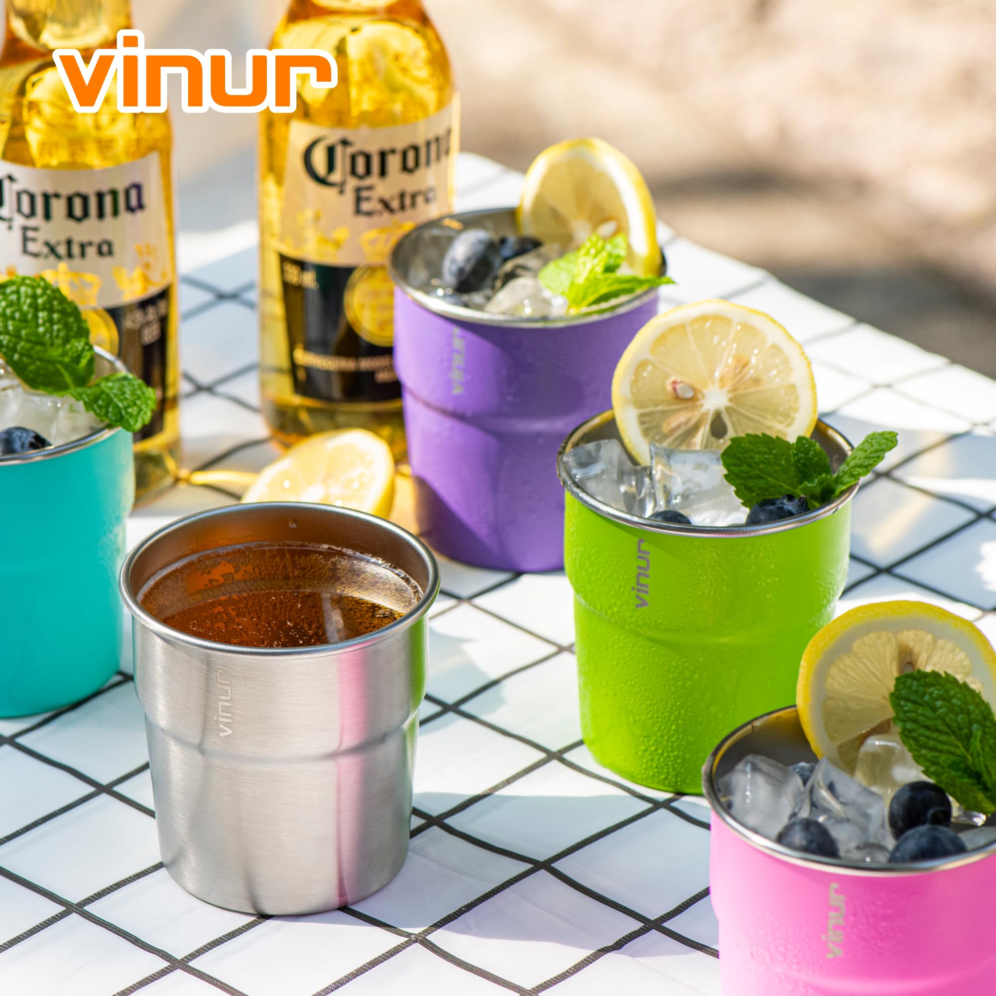 Vaso VINUR fácil de limpiar, interior liso evita suciedad.