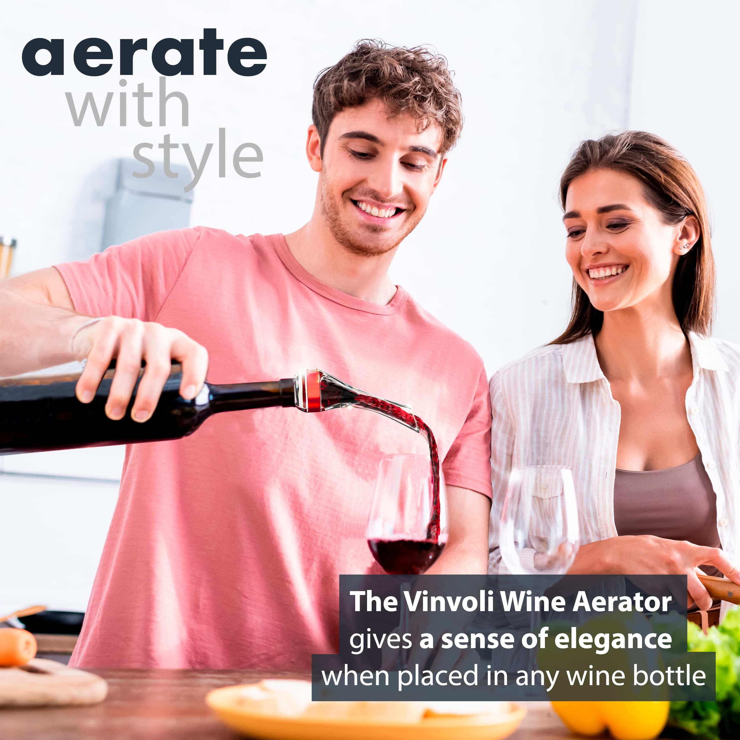 Family tasting using Vinvoli aerator delivering richer, smoother wine.