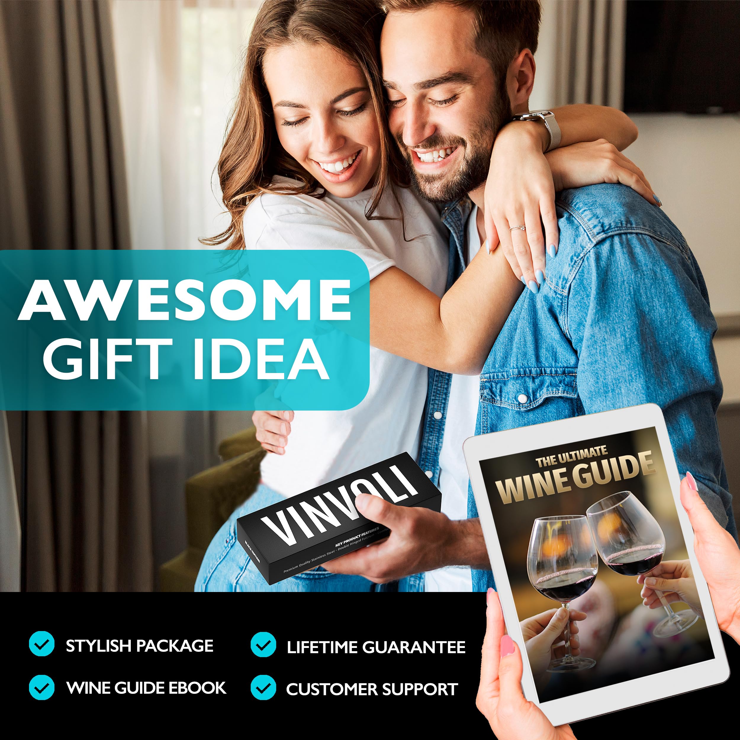 Vinvoli bottle opening at table for elegant service.