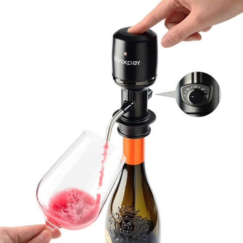 Vinxper wine aerator front view boosts aroma and flavor