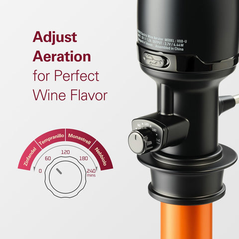Vinxper wine aerator pouring action delivers smooth wine