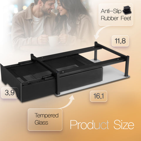 VIONEXA anti-slip-base keeps the unit steady on busy countertops
