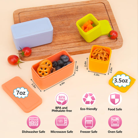Viotiin cube dip container compact design stores condiments neatly.