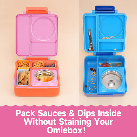 Viotiin microwave-safe dip container convenient for reheating sauces.