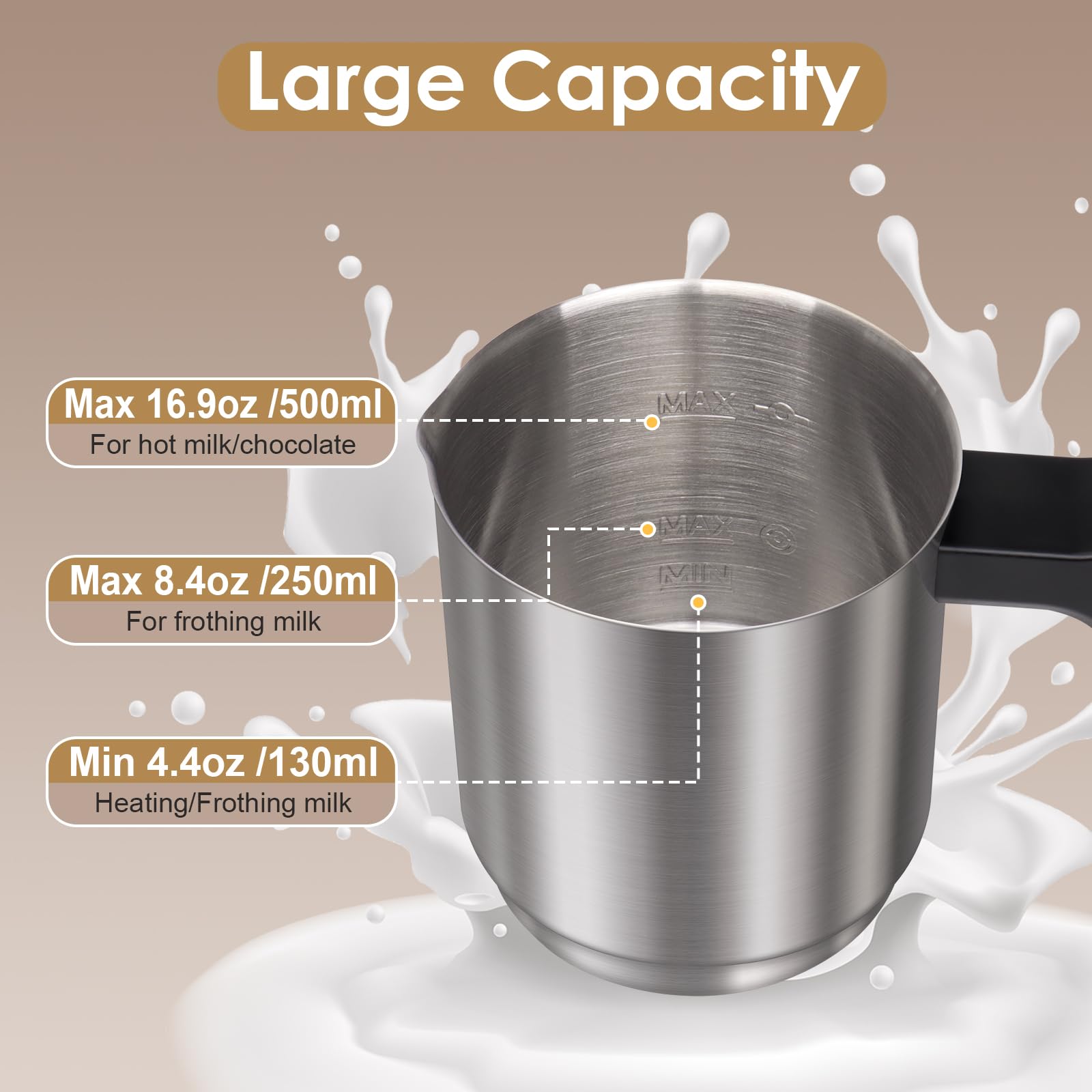 VIPDIGI Milk Frother offering hot and cold foam modes for drinks