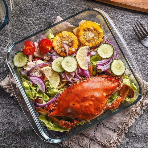 VIPHIEC Basics square tempered glass baking dish set 2 doesn't absorb flavors