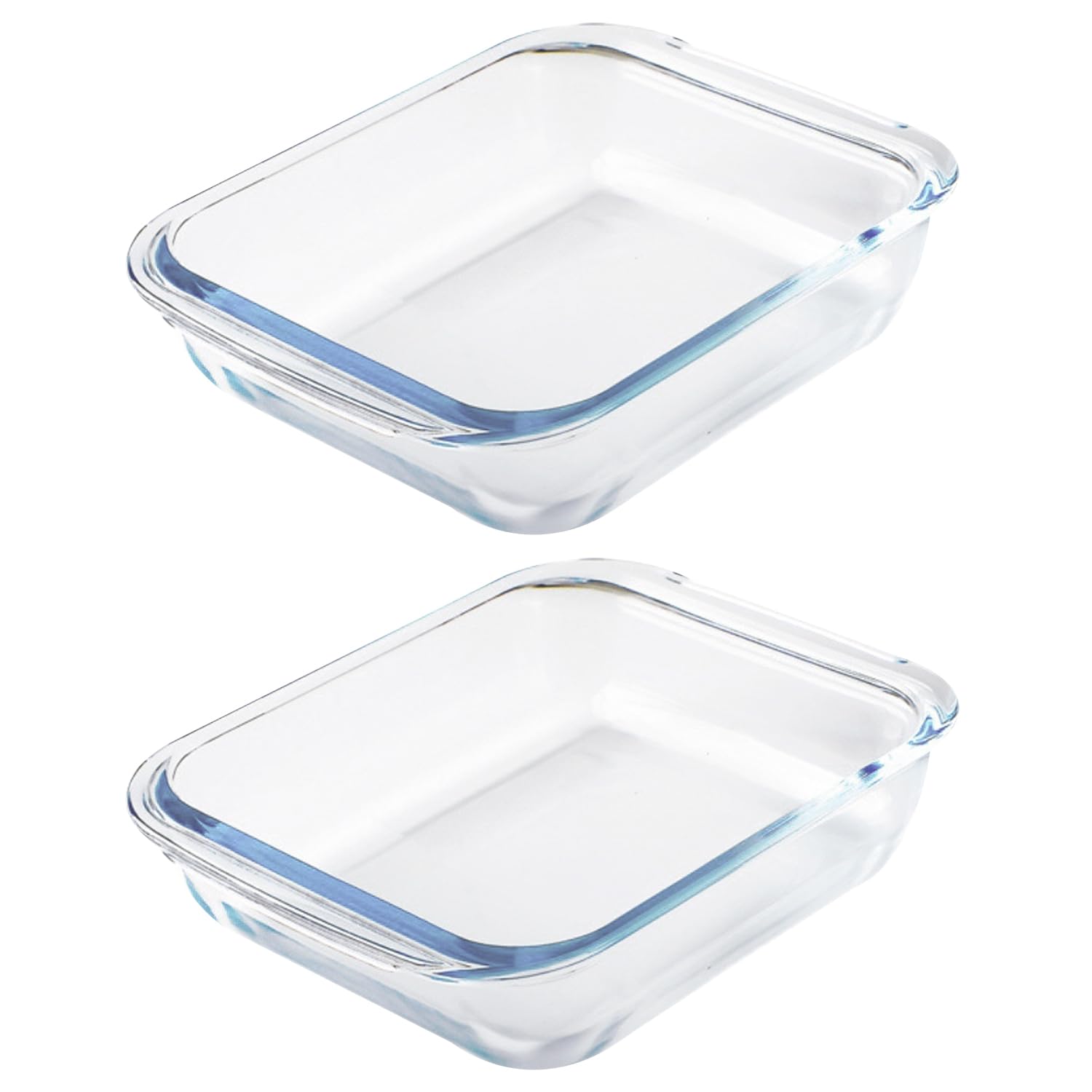 VIPHIEC Basics square tempered glass baking dish set 2 microwave ready, quick heating