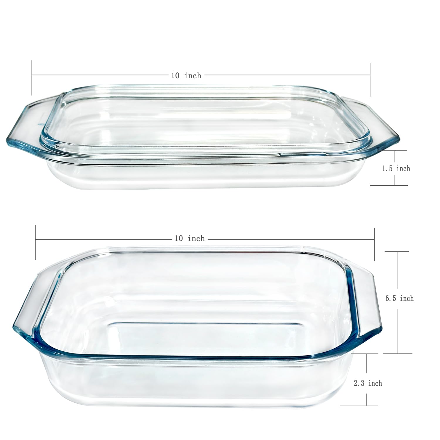 VIPHIEC borosilicate tempered glass dish is microwave and oven safe for versatile cooking.