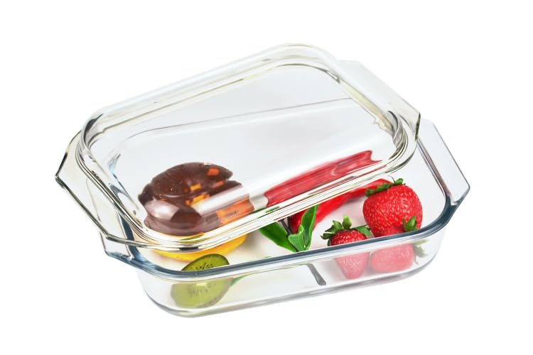 VIPHIEC glass lid serving dish doubles as a roaster for easy table-ready meals.