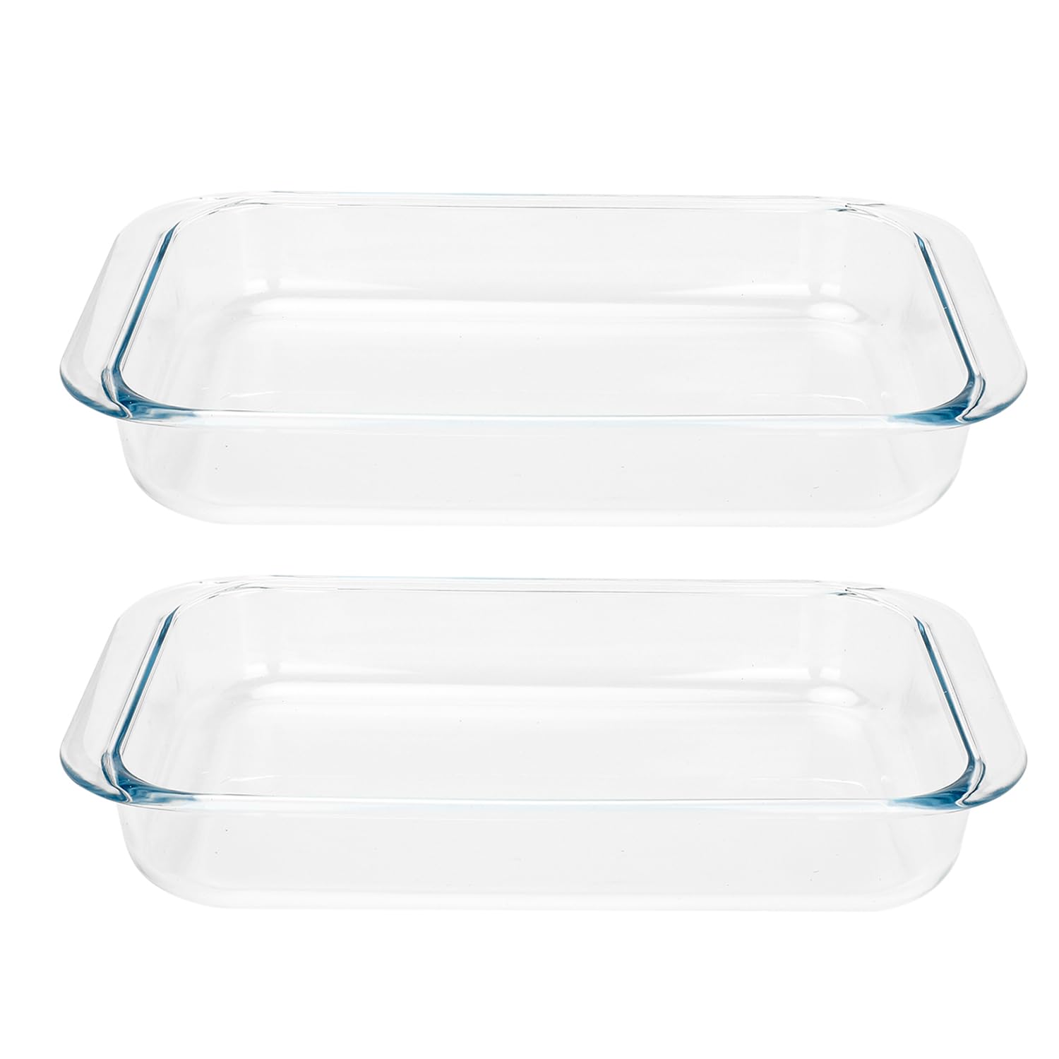 VIPHIEC two-pack 1-quart tempered glass baking dishes, sturdy and versatile for individual meals.