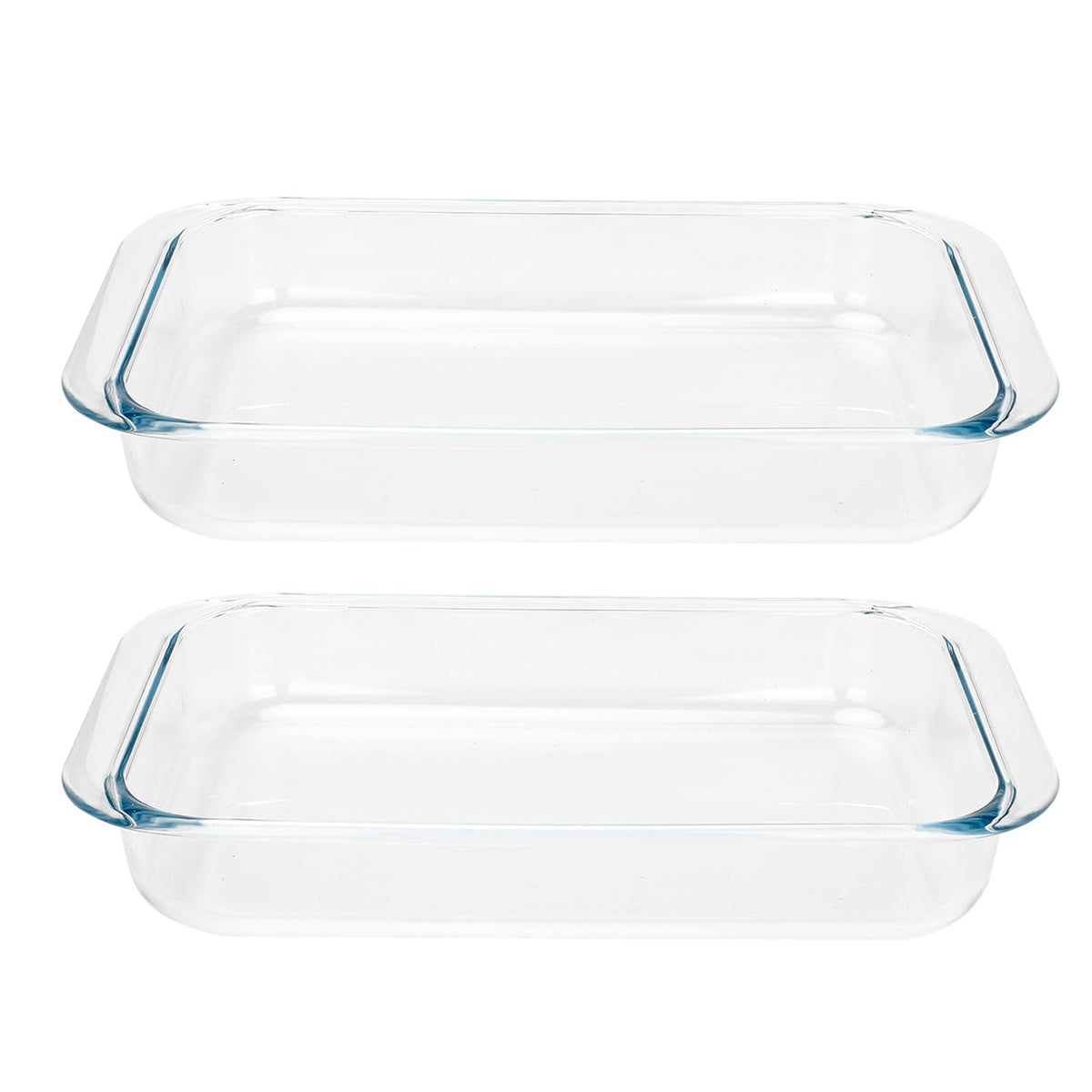 VIPHIEC two-pack 1-quart tempered glass baking dishes, sturdy and versatile for individual meals.