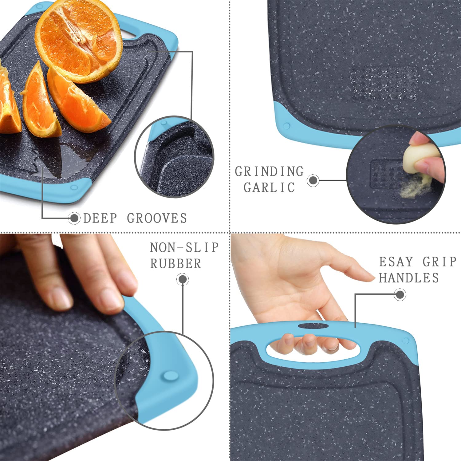 Viretang aqua grind-area board for garlic and ginger prep