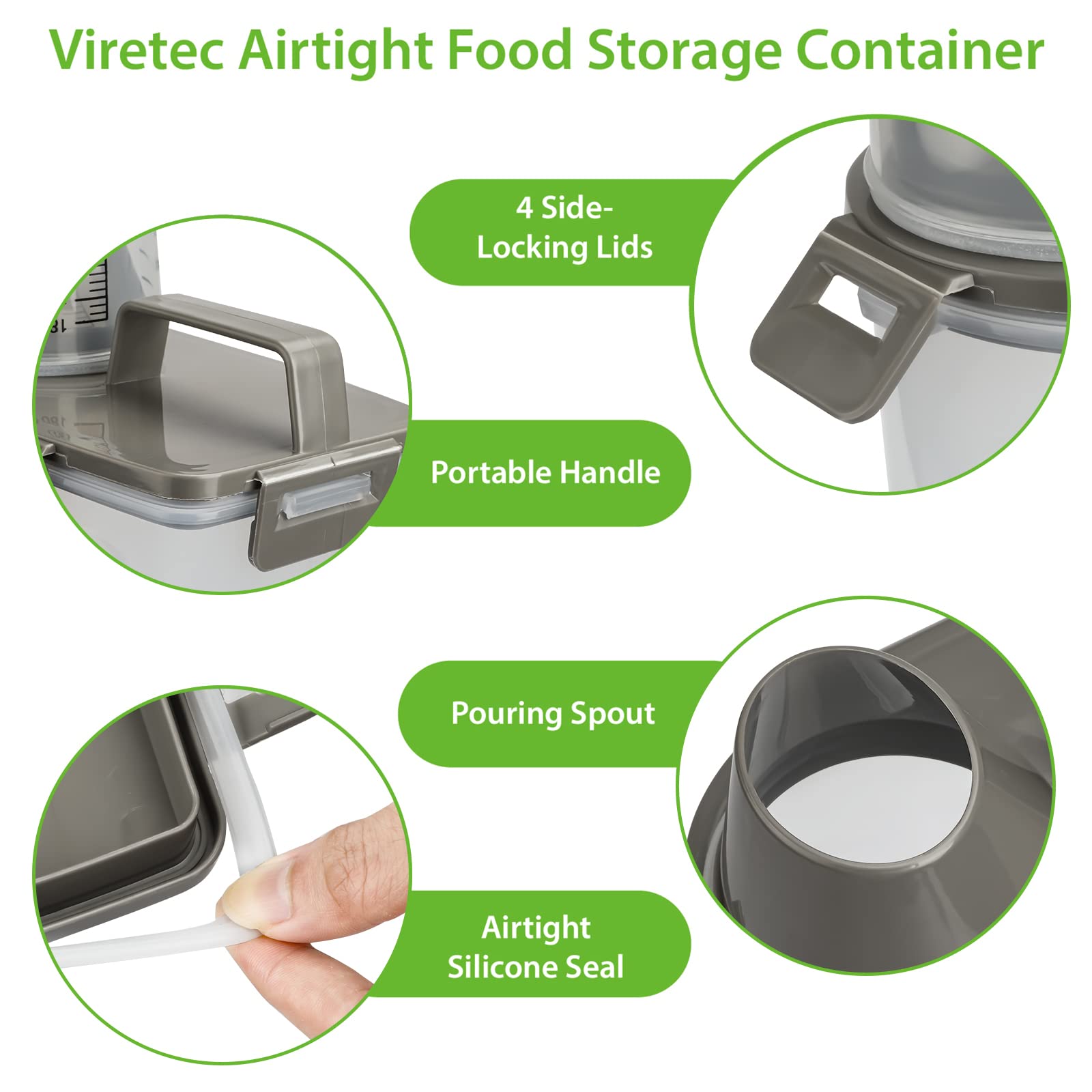 Viretec dishwasher-safe design for easy cleaning