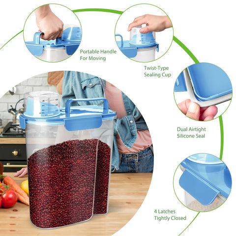 Viretec durable, BPA-free material ensures safe storage of dry foods.