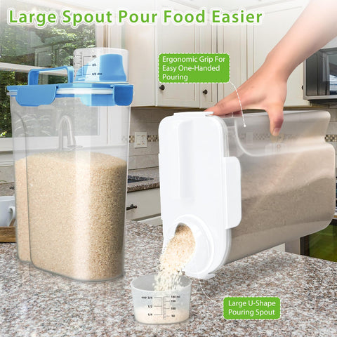 Viretec 6L clear body lets you see contents at a glance, simplifying pantry checks.