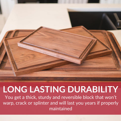 Beautiful kitchen centerpiece showcasing natural walnut beauty and durability.