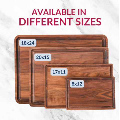 Virginia Boys Kitchens walnut cutting board with environmental ethos and tree planting