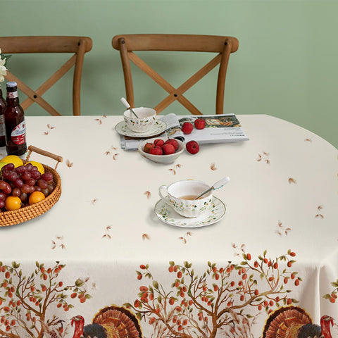 Virtumob fall tablecloth pumpkin border for autumn gatherings