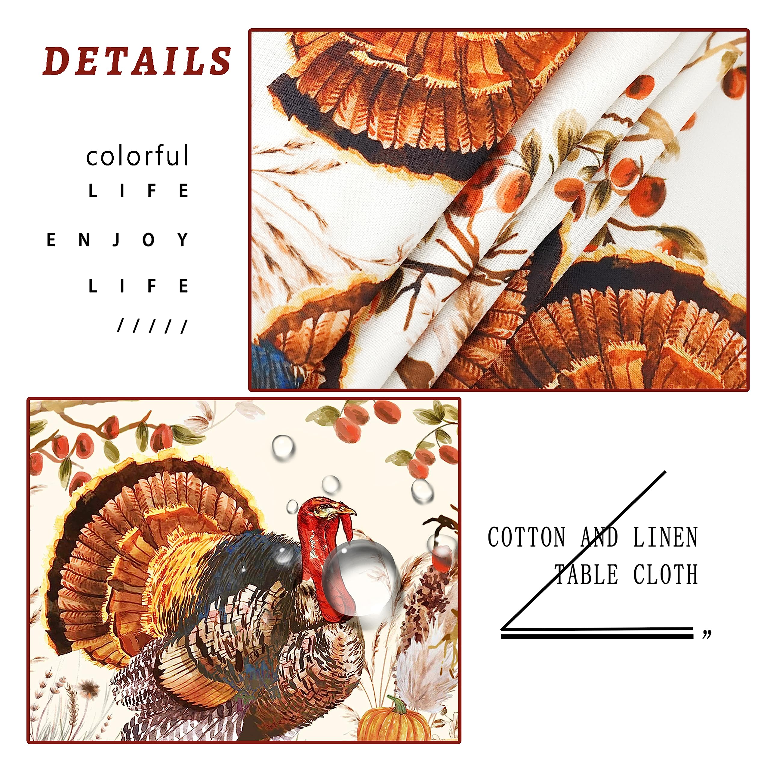 Virtumob harvest maple leaf design on fall tablecloth