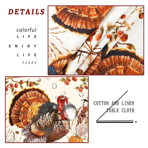 Virtumob harvest maple leaf design on fall tablecloth