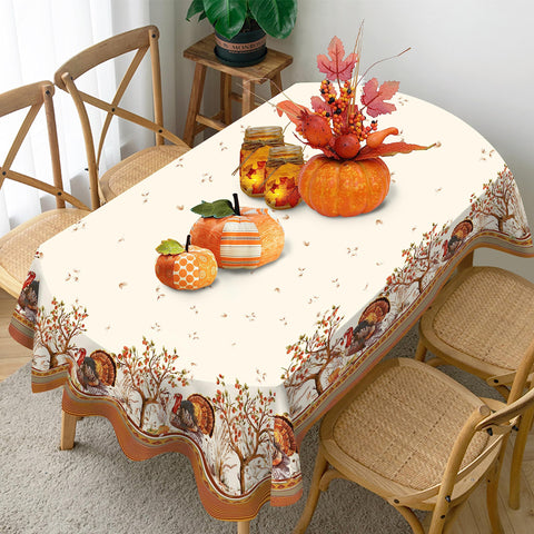 Virtumob waterproof tablecloth protecting surfaces during meals