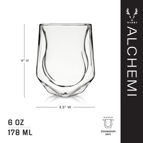 Viski aeration ridges gently aerate liquor for nuanced flavor notes.