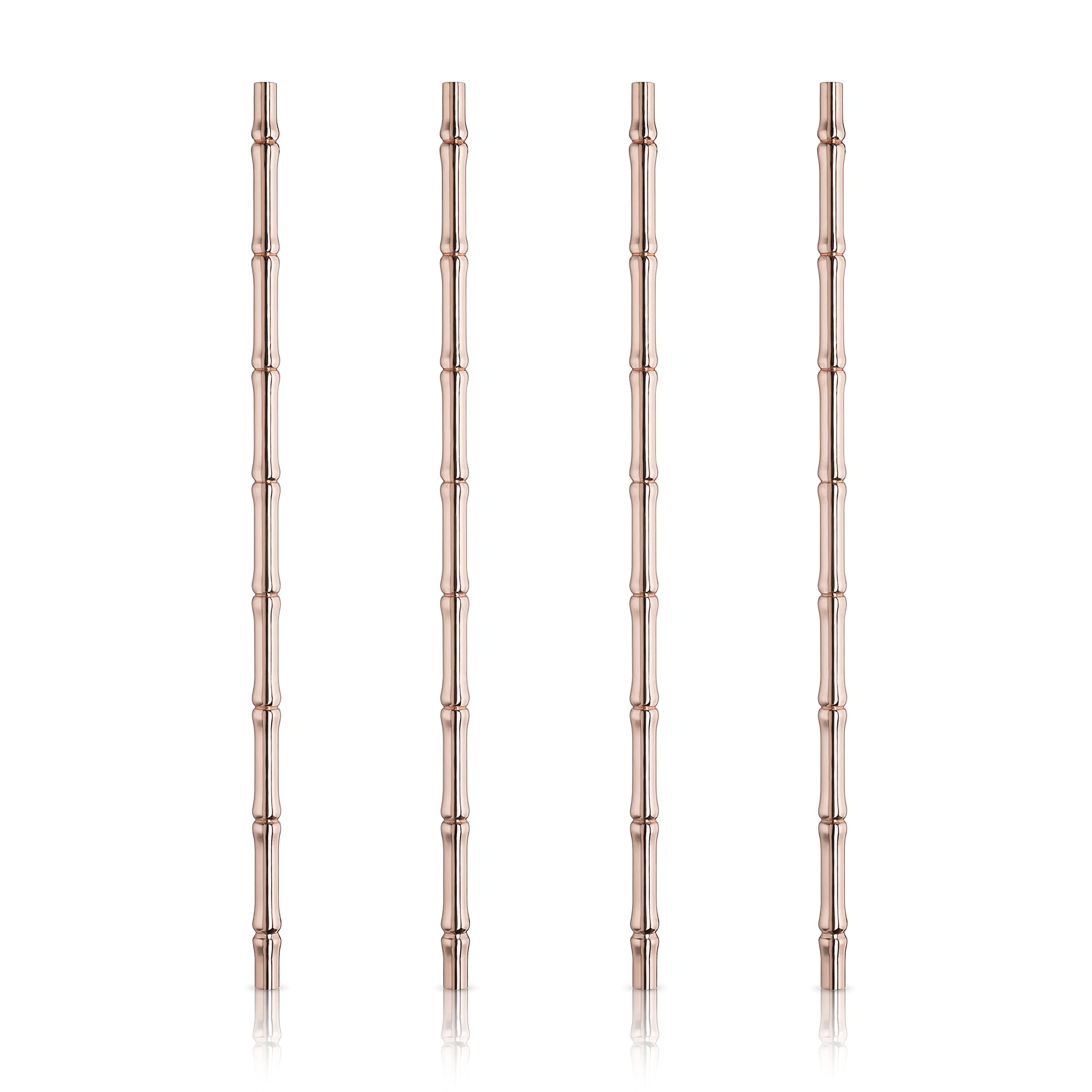 Viski Bamboo Copper Straw Set offers reusable elegance for tiki-inspired cocktails.