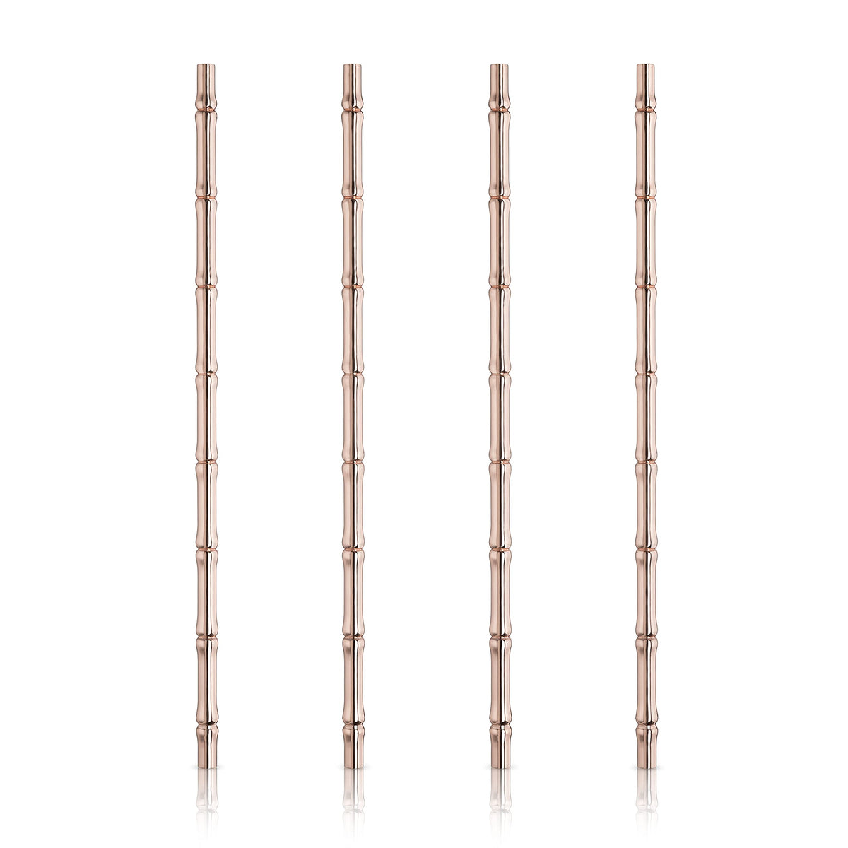 Viski Bamboo Copper Straw Set offers reusable elegance for tiki-inspired cocktails.
