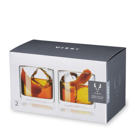 Viski glass cups keep beverages cooler longer during gatherings