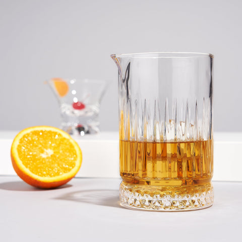 Viski crystal mixing glass is versatile for a range of stirred drinks and variations.