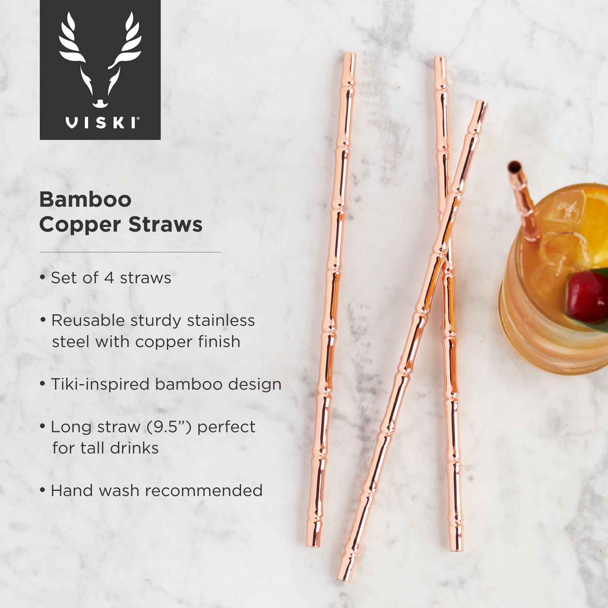 Viski gift-ready straw set makes a classy home bar present.
