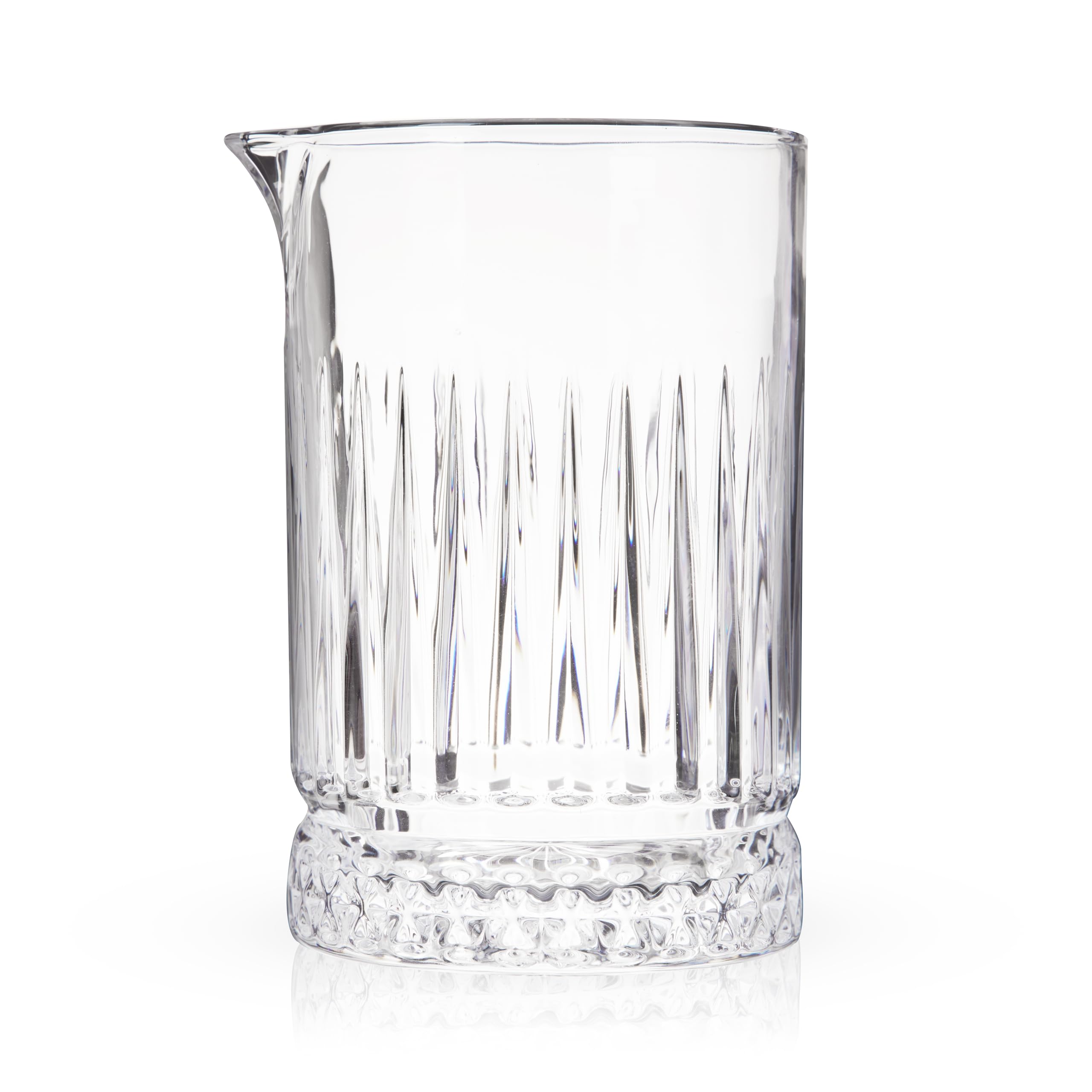 Viski home bar sophistication with a durable lead-free crystal mixing glass.