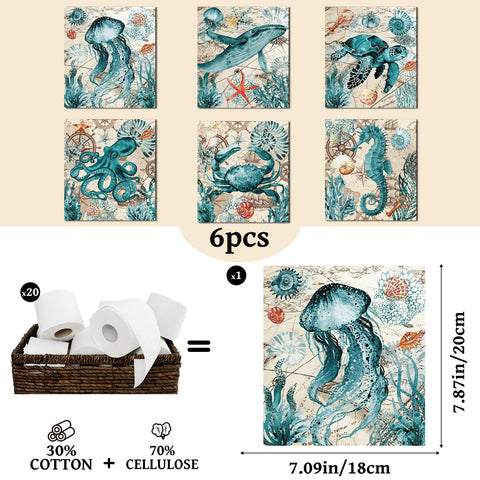 VISSTREE ocean waves dishcloth highlights pattern and absorbency for spill cleanup