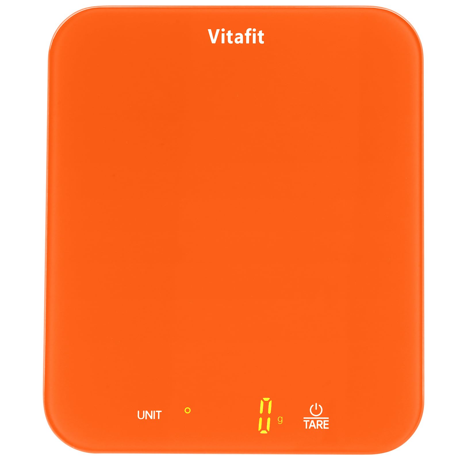 Vitafit digital food scale front view with precise kitchen weighing