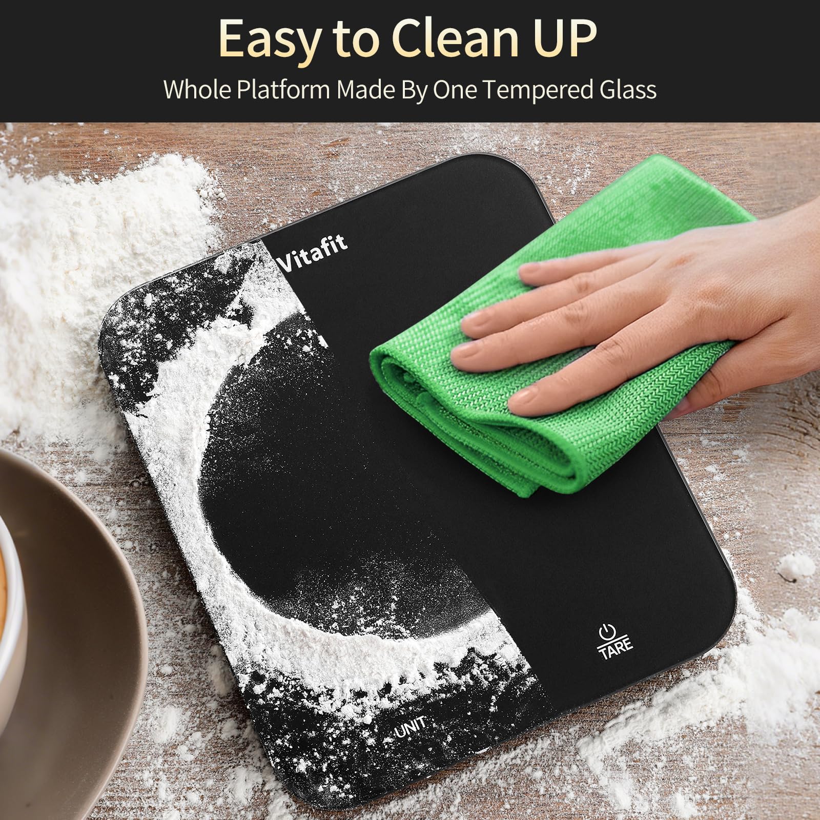 Vitafit elegant spray-silver-black design enhances kitchen decor