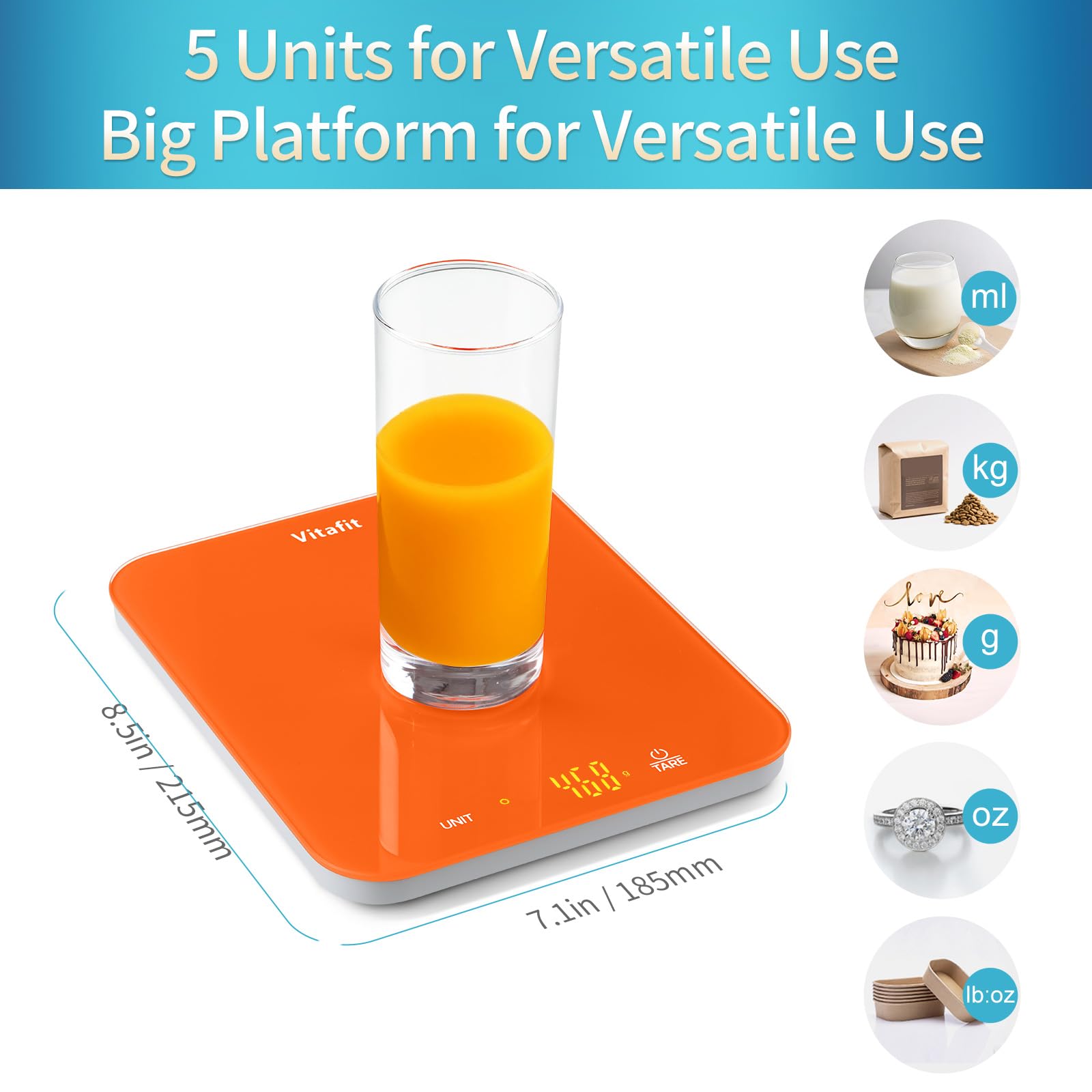 Vitafit four load cells ensure stable accuracy across weights