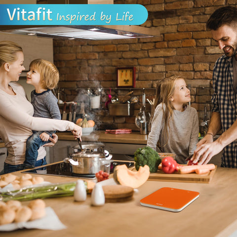 Vitafit refreshing orange color adds vibrancy to the kitchen