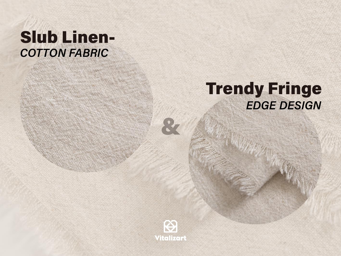 Natural beige tone pairs with wood tones for versatile dining room styling.