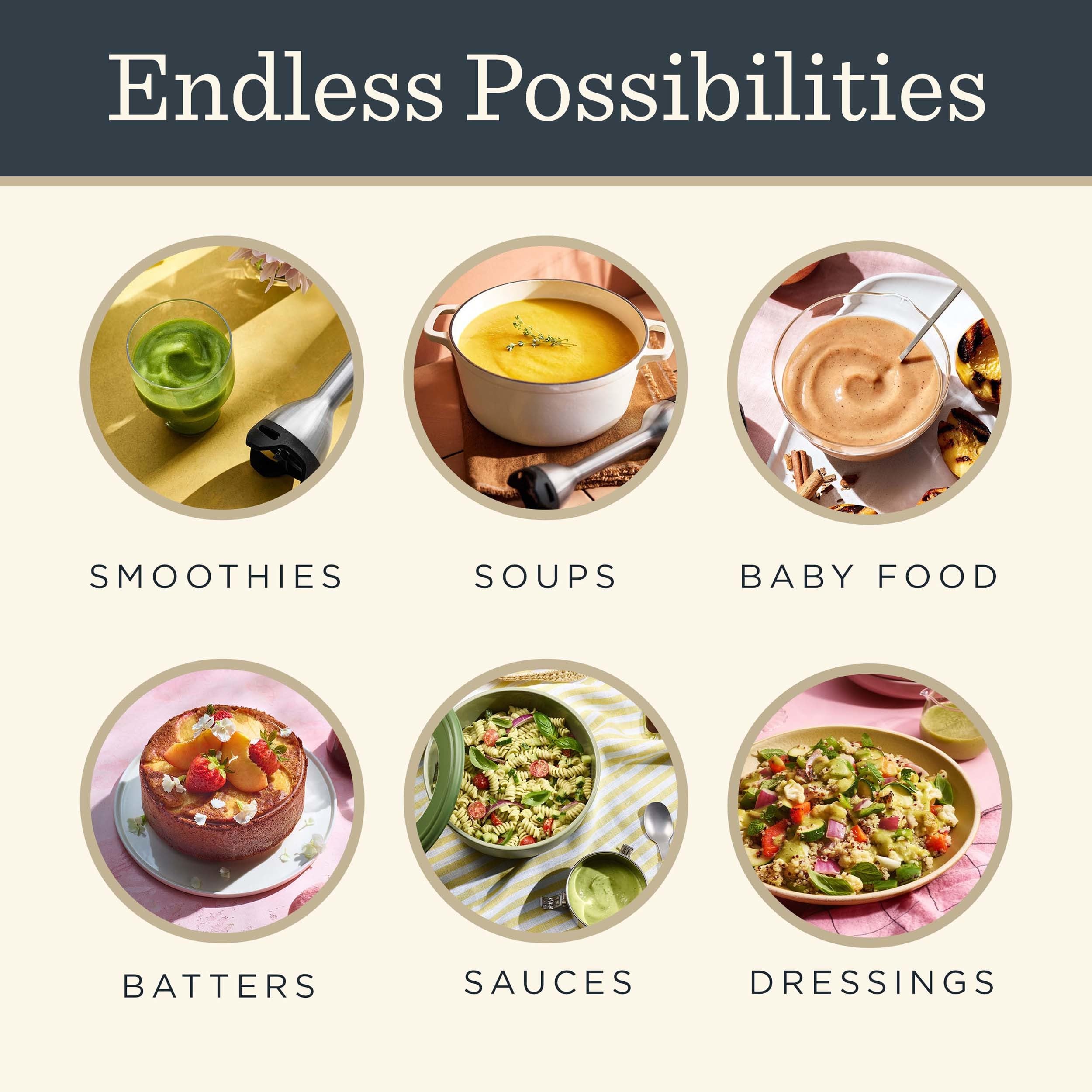 Vitamix 5-Speed Immersion Blender ergonomic handle enables one-handed operation.