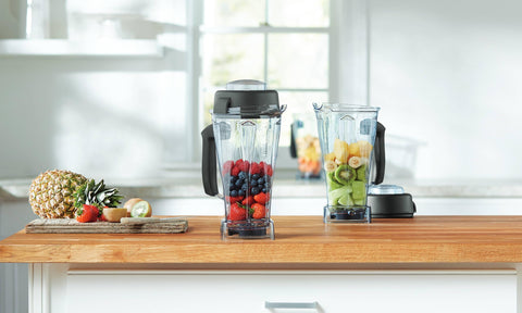 Vitamix 64-ounce container self-cleans quickly with warm water.