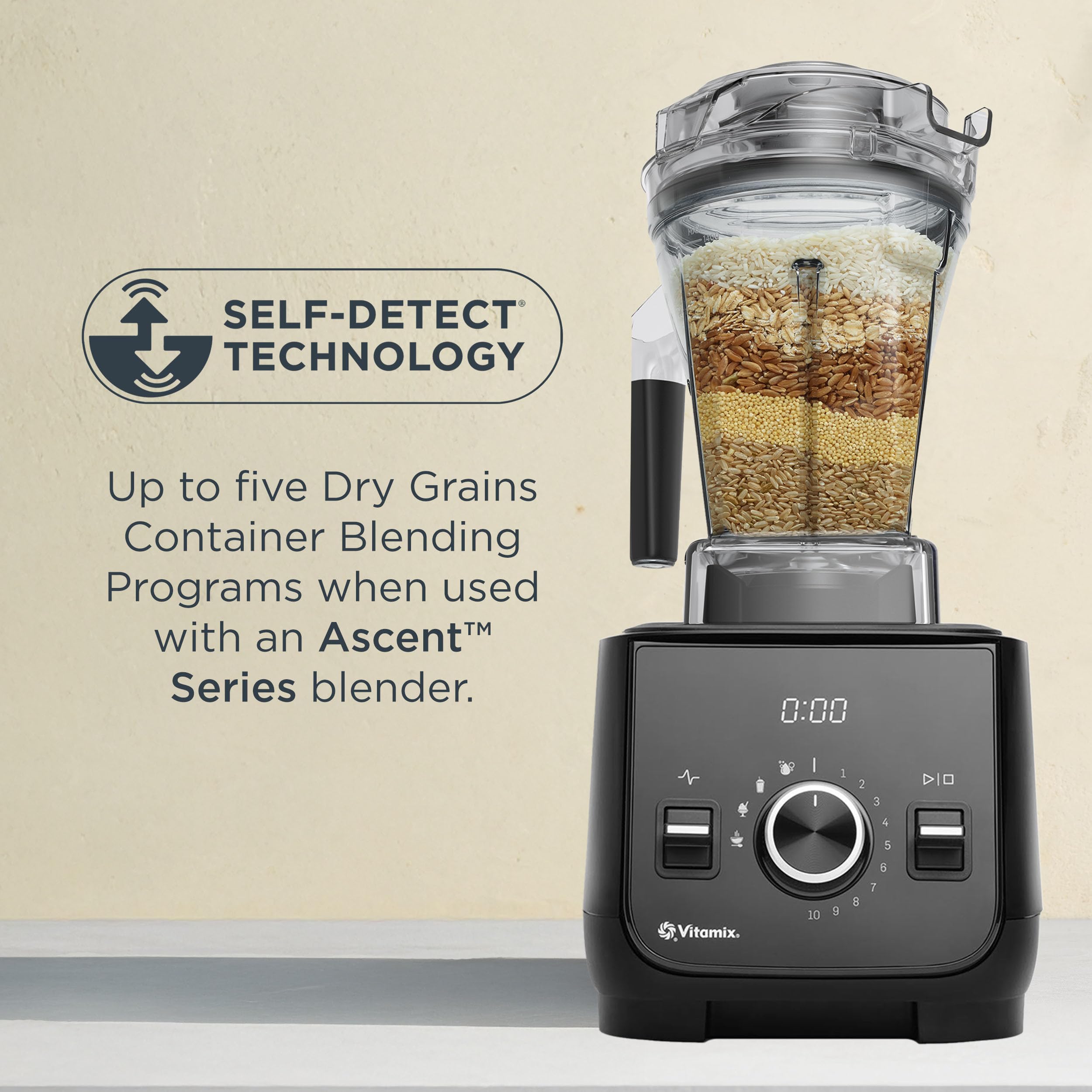 SELF-DETECT technology automatically adjusts settings on compatible Vitamix machines
