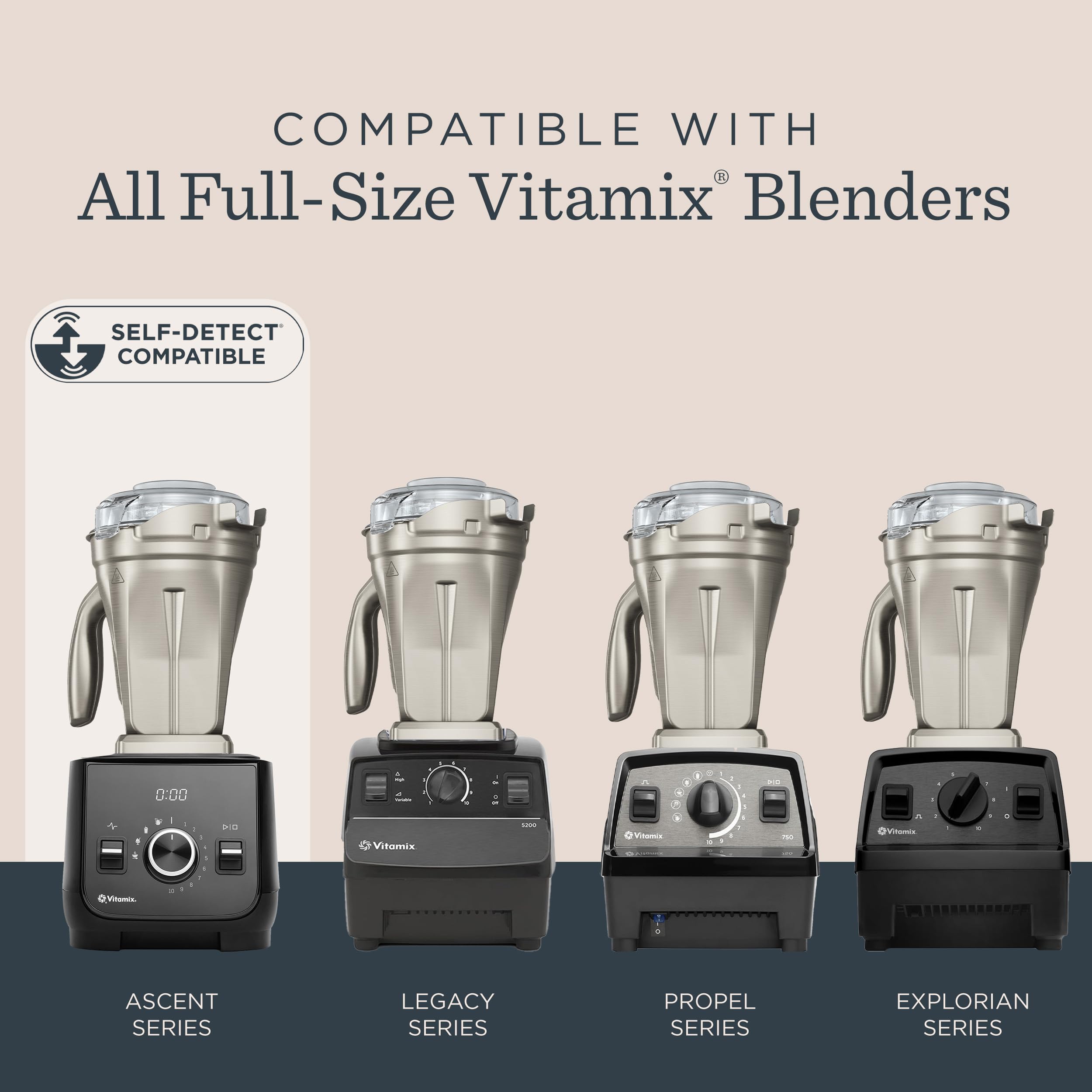 Vitamix ergonomic handle and no-drip spout reduce countertop mess.