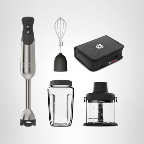 Sleek Vitamix stainless steel and black design highlighting durable kitchen tool