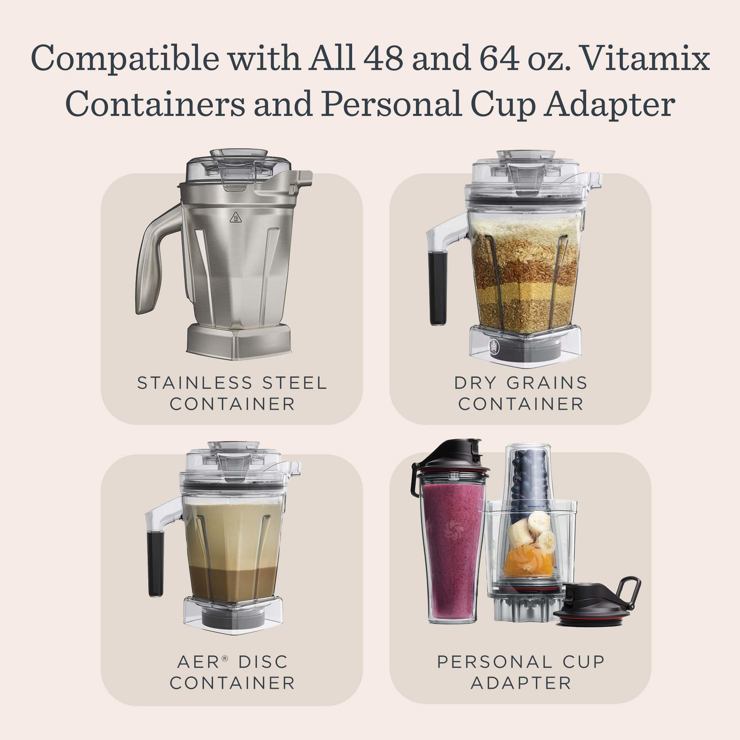 Vitamix Propel 750 low-profile container fits under cabinets for easy storage