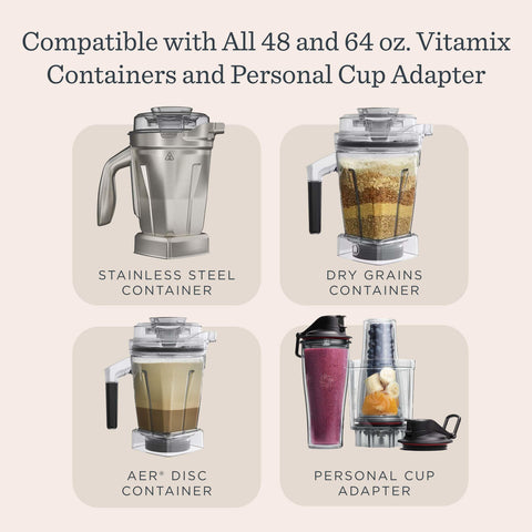 Vitamix Propel 750 low-profile container fits under cabinets for easy storage