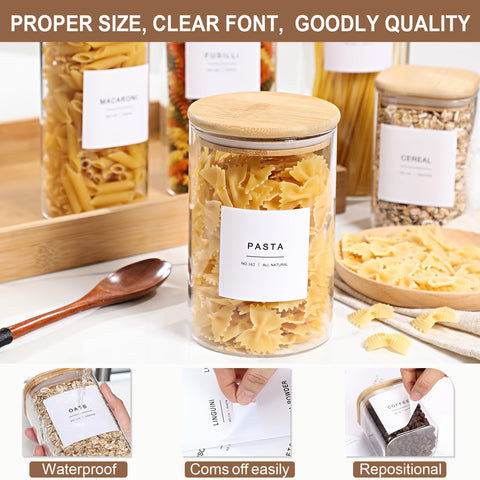 VITEVER 308 small 1.6-inch square labels ideal for jars and spice tins