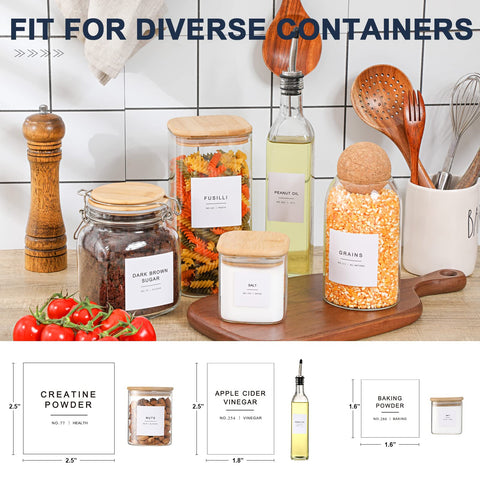 VITEVER 308 rectangular 1.8x2.5-inch labels fit oil bottles for quick grabs